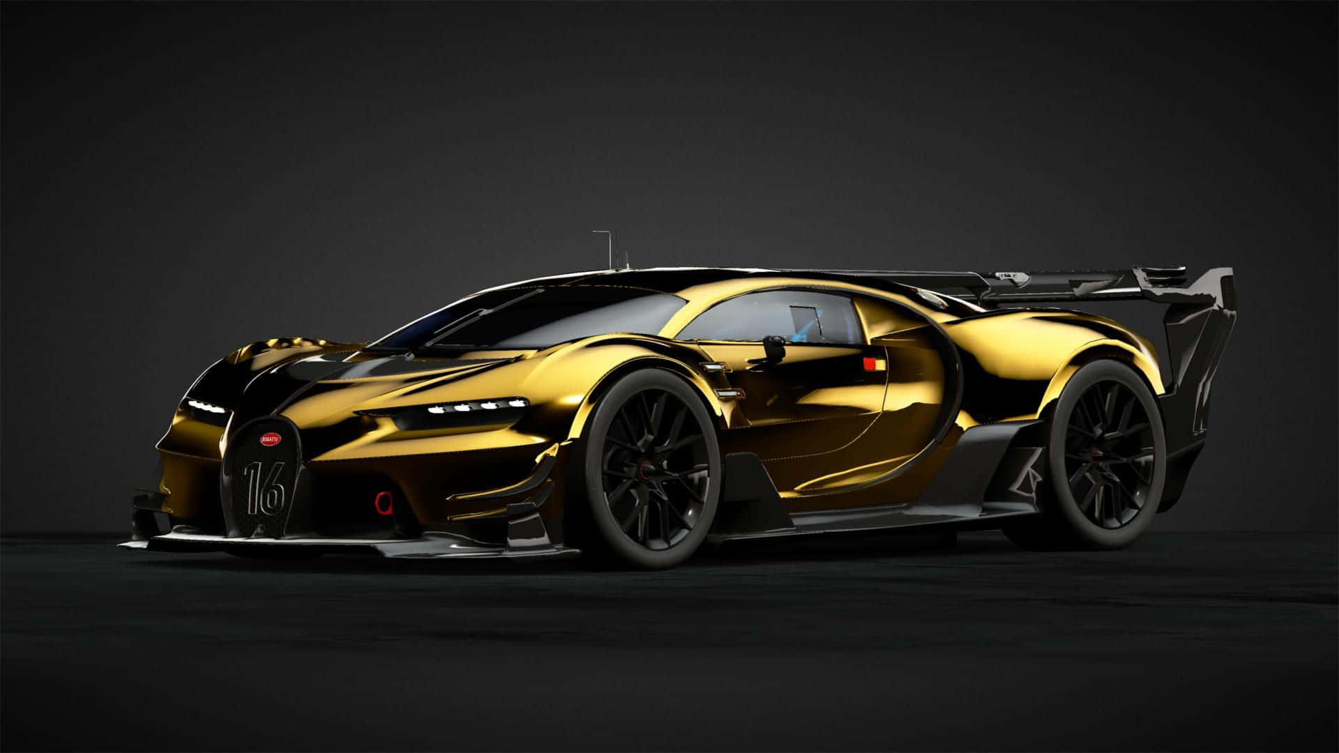 The Luxurious Gold Bugatti Veyron Car Background