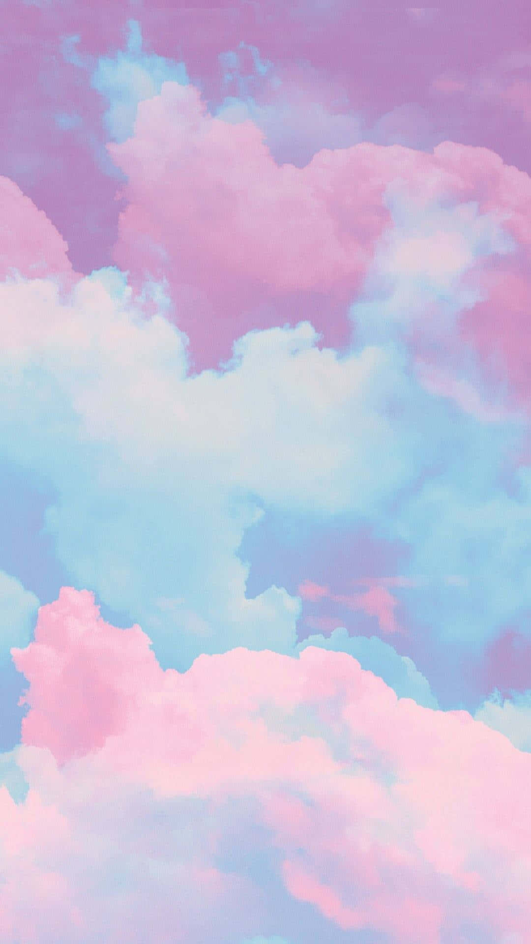 The Magic Of Pink And Blue Clouds Background