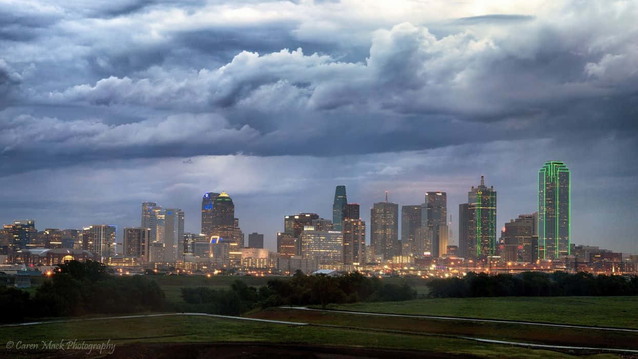The Magnificent Dallas Skyline Of Texas