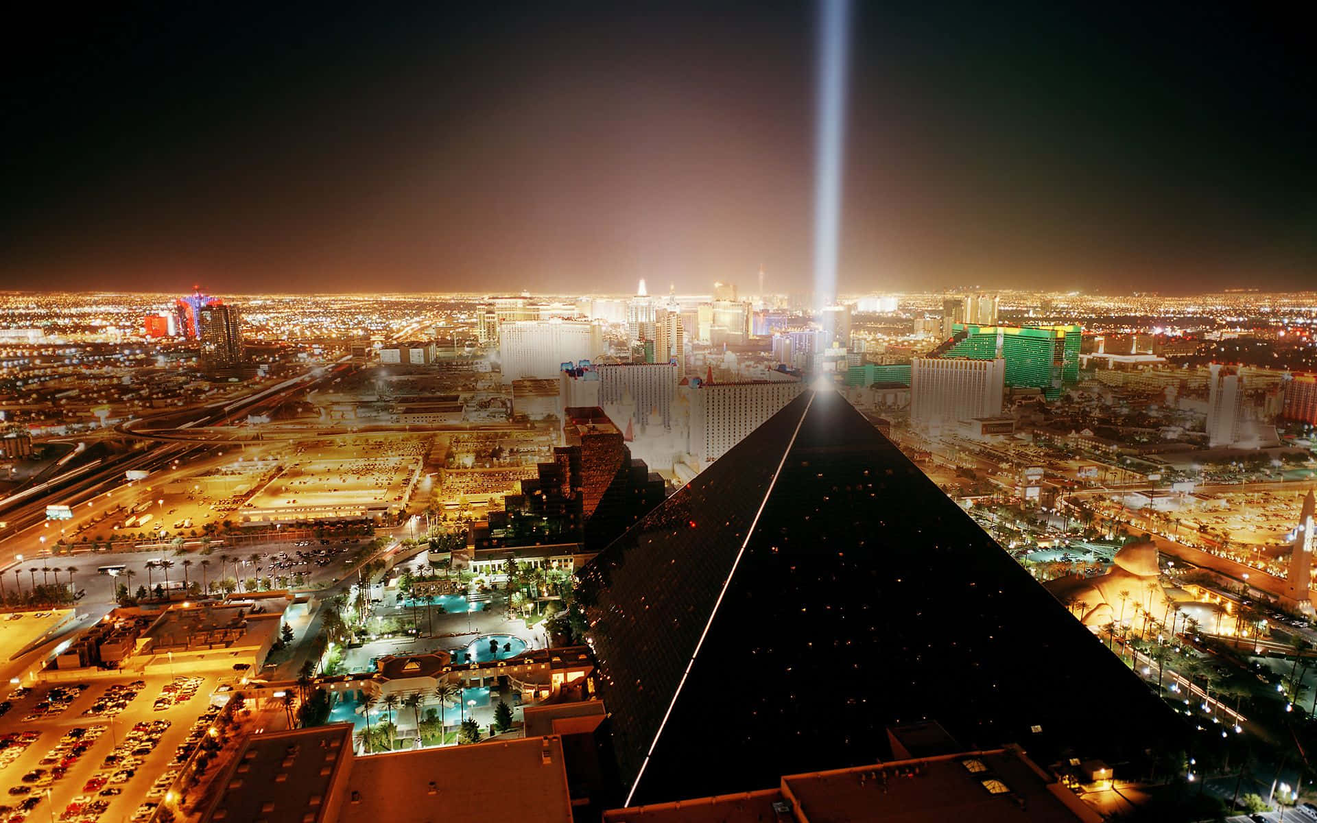 The Magnificent Las Vegas Skyline Overlooking The Strip Background