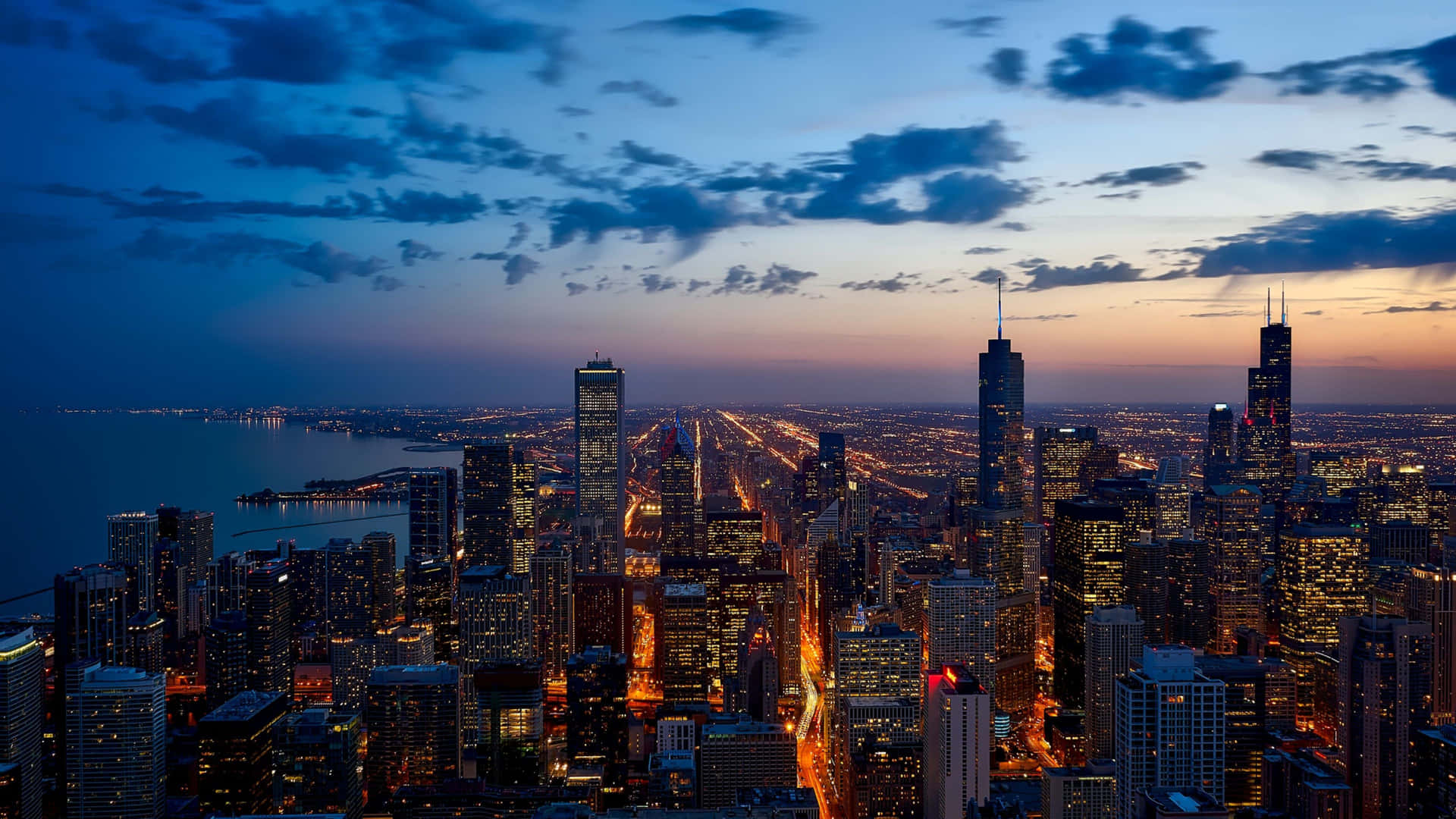 The Magnificent Skyline Of Chicago Background