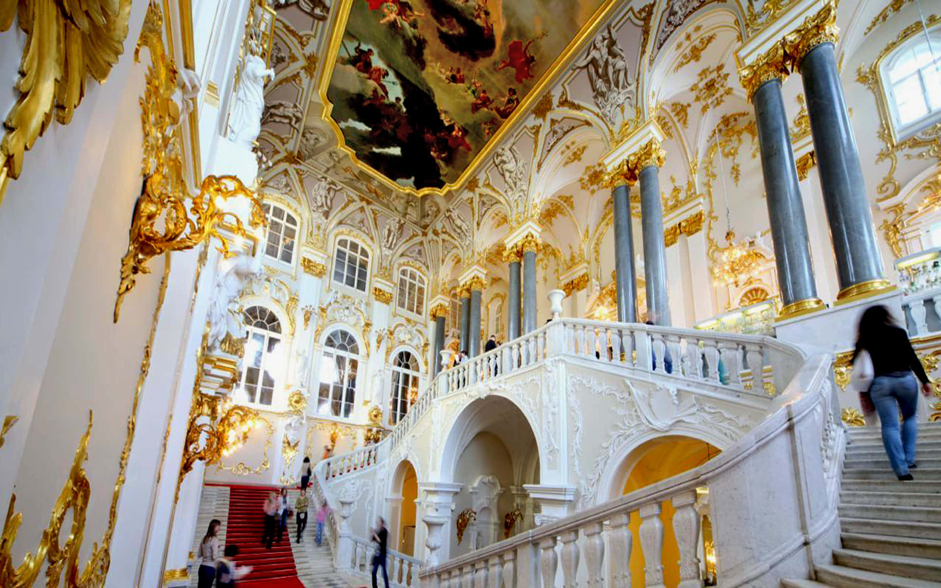The Magnificent Staircase Hermitage Background