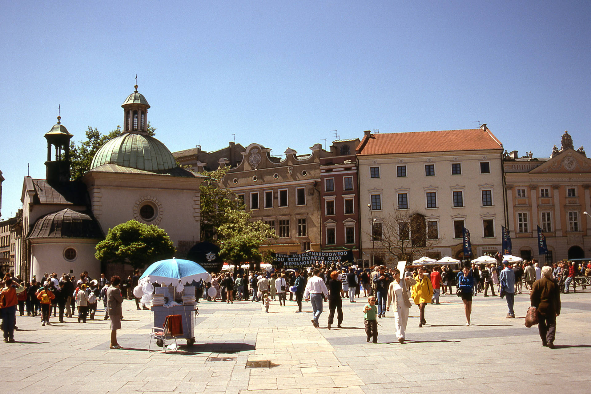 The Main Market Square In Krakow Poland Background