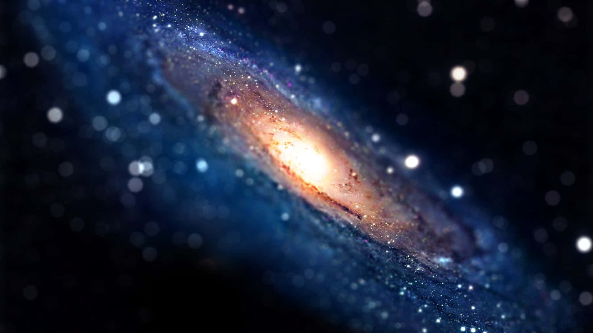 The Majestic Andromeda Galaxy Looms In The Night Sky.