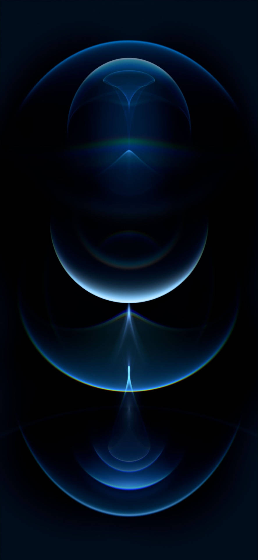 The Majestic, Default Blue Flares Of Ios 12 - Apple Iphone Background