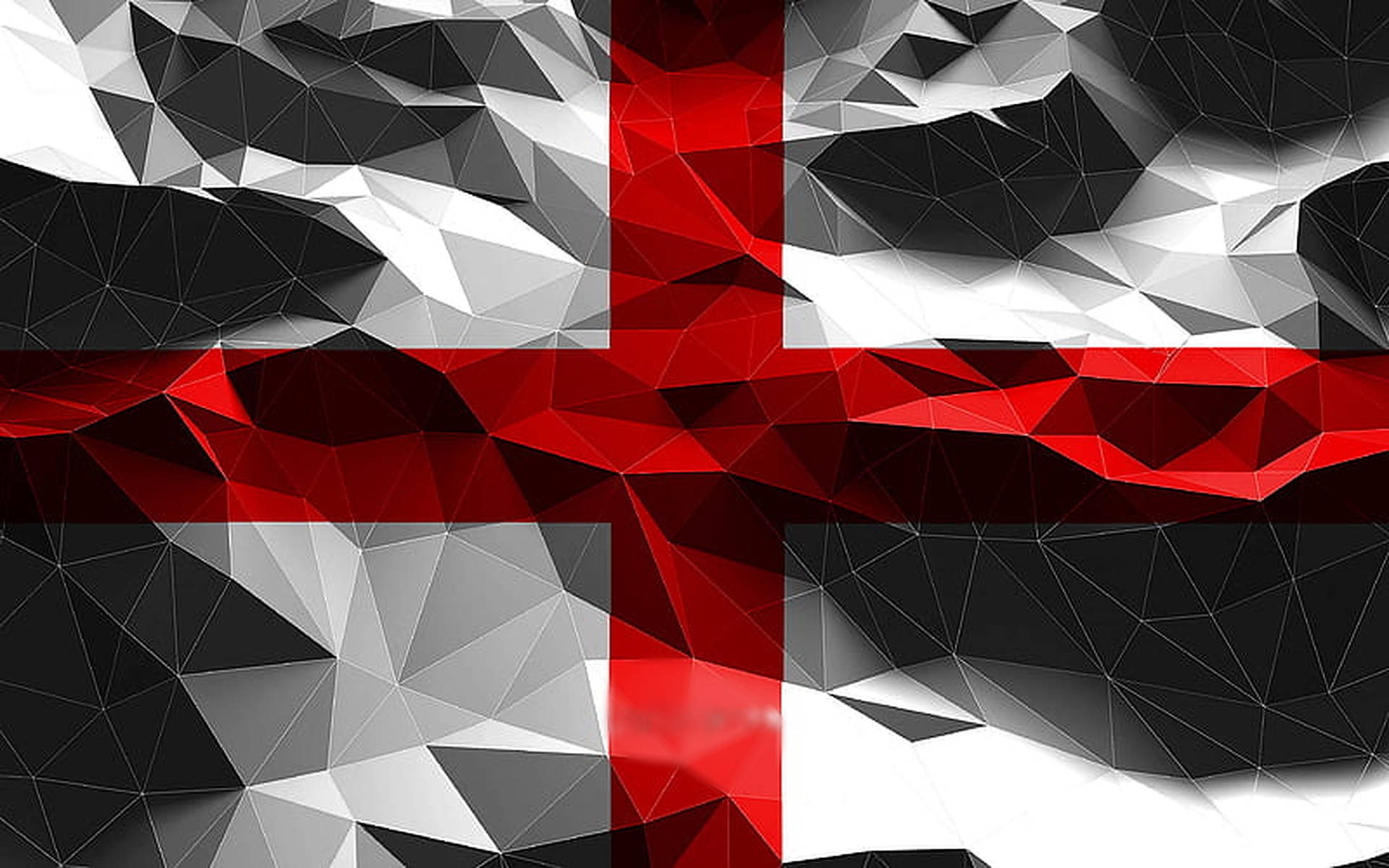 The Majestic England Flag In Poly Art