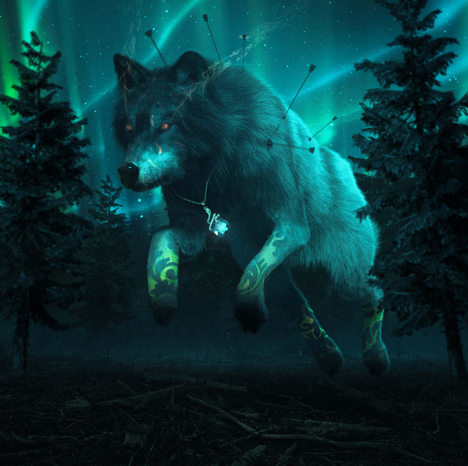 'the Majestic Epic Wolf' Background