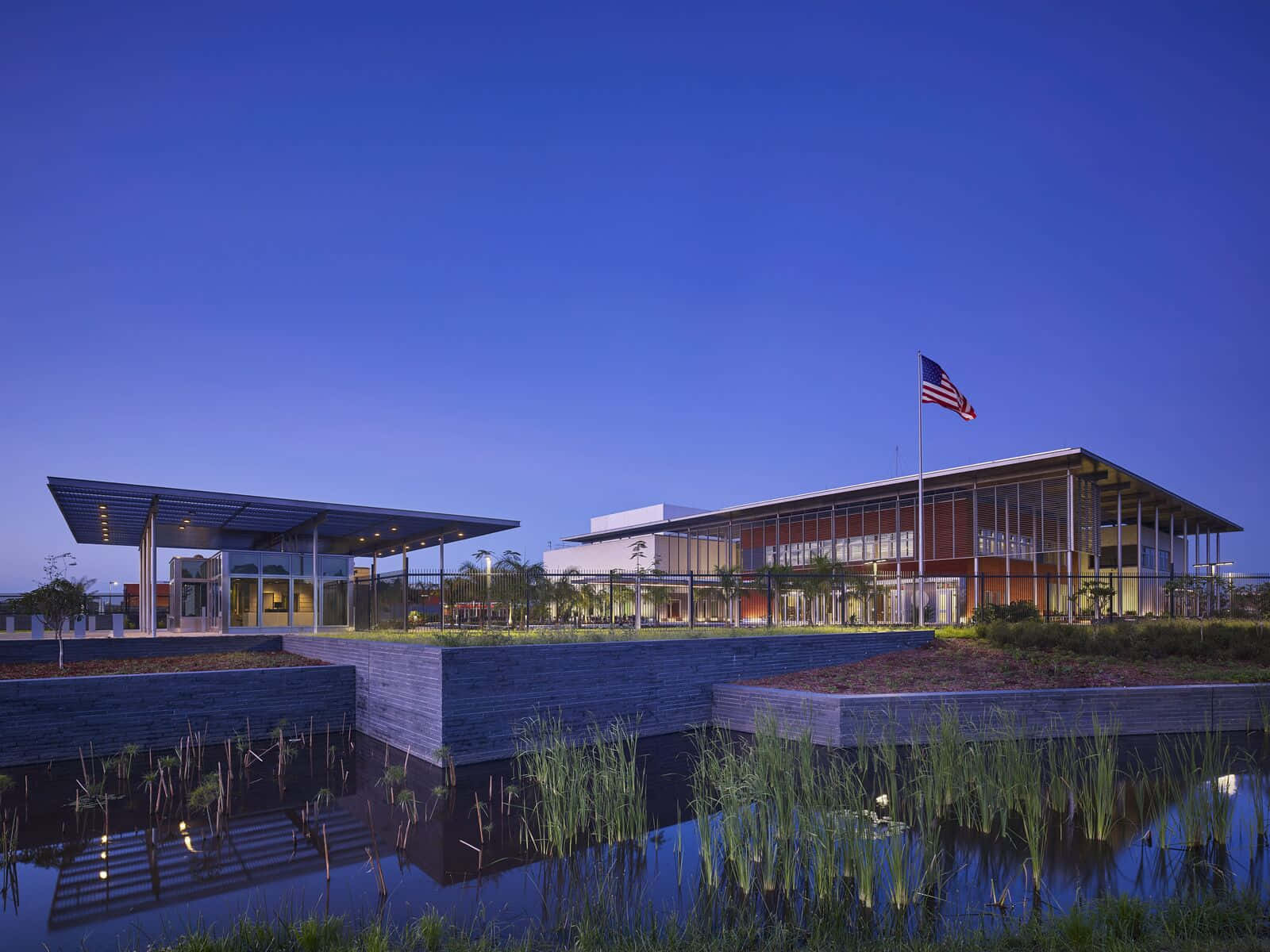 The Majestic Us Embassy In Paramaribo Background