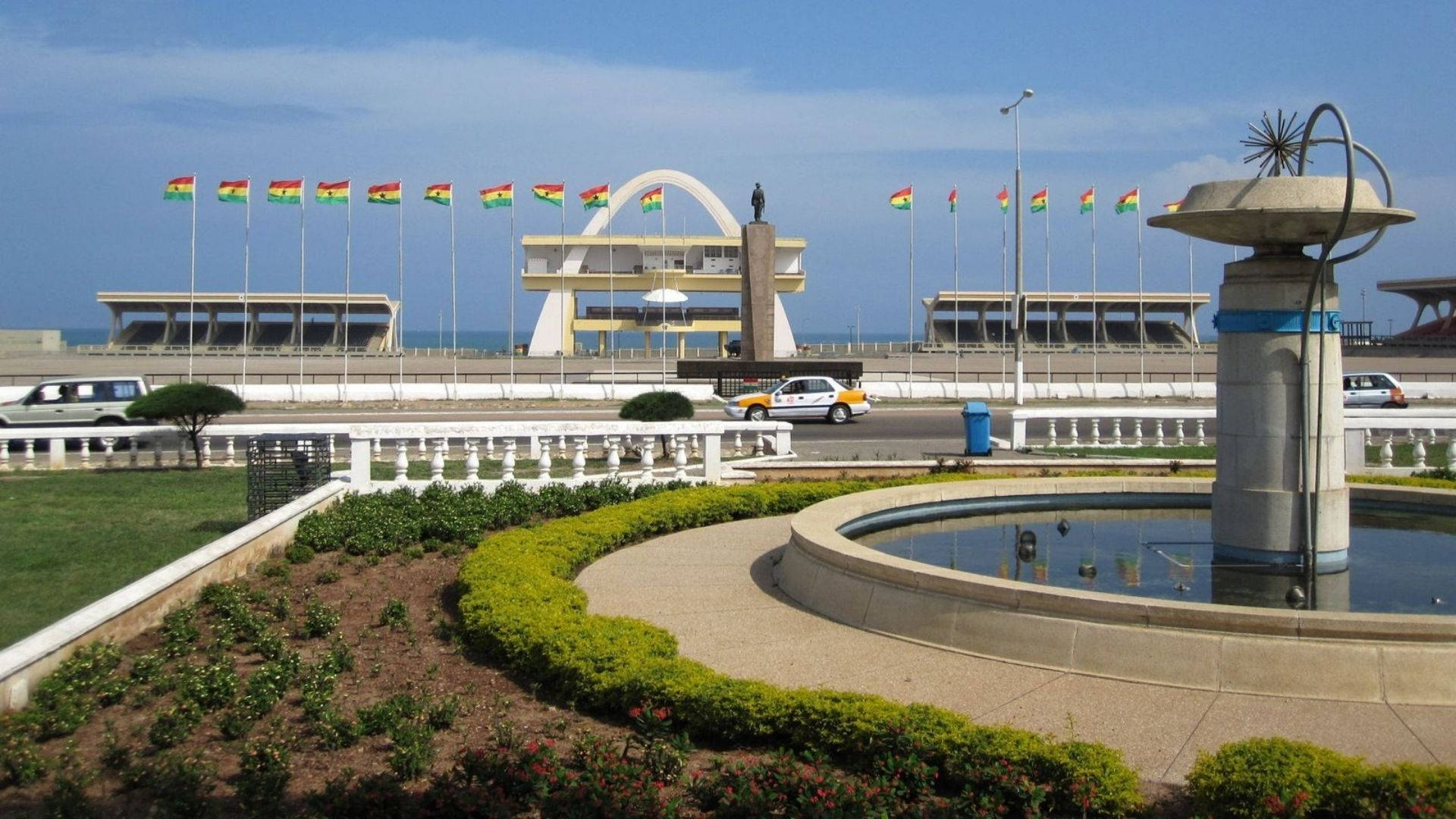 The Majestic View Of Independence Square In Accra, Ghana Background