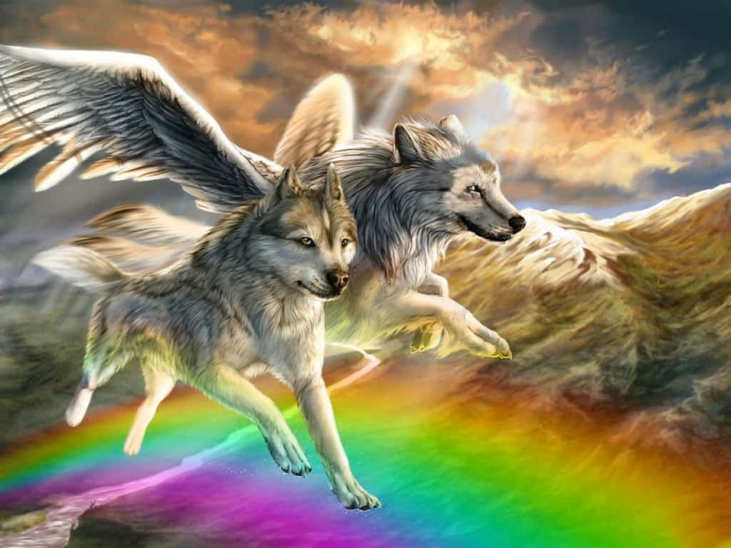 The Majestic Winged Wolf