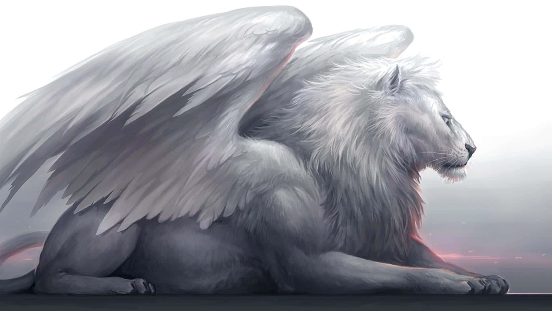 The Majestic Winged Wolf