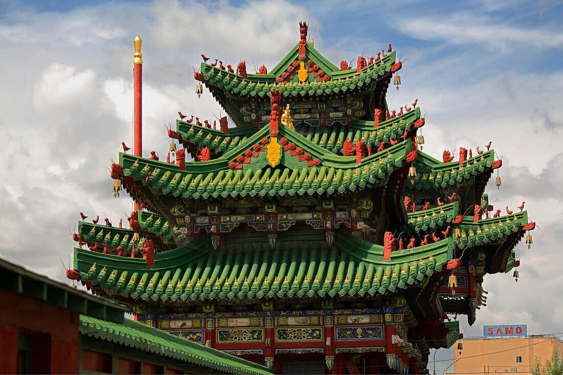 The Majestic Winter Palace Of The Bogd Khan Background