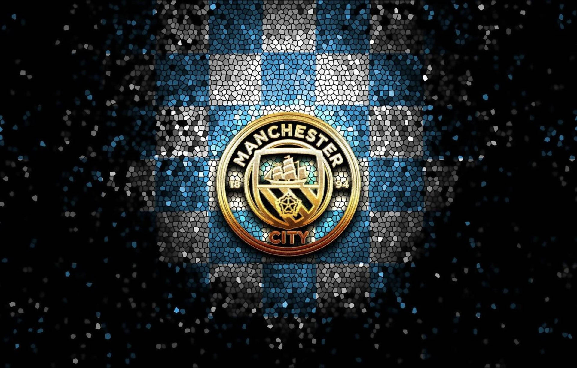 The Manchester City Logo Shines! Background