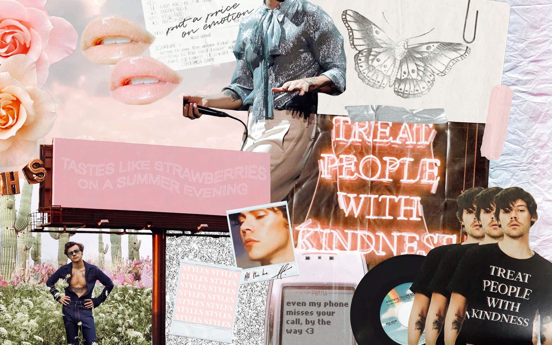 The Many Faces Of Harry Styles Background