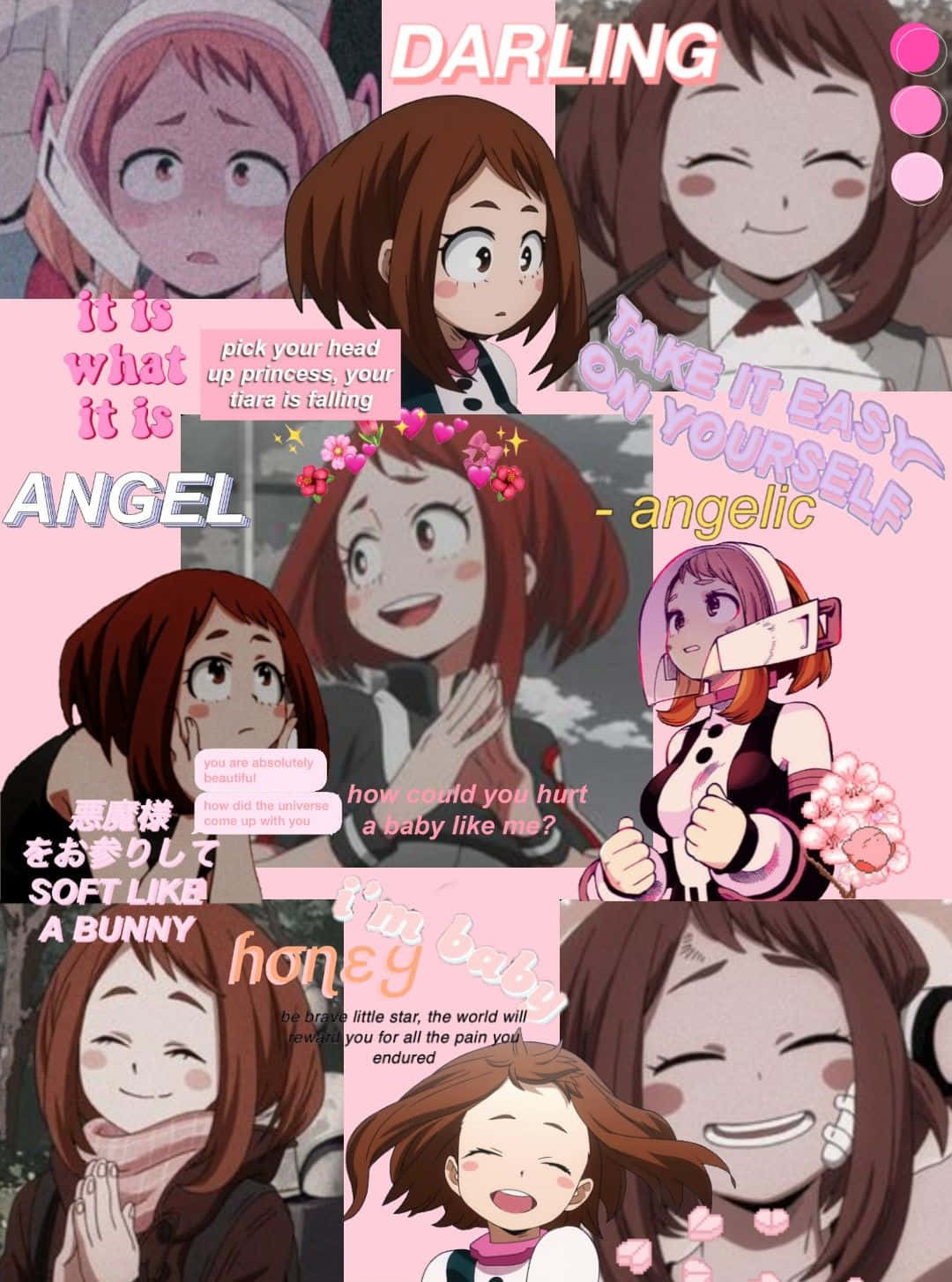 The Many Faces Of Uraraka Aesthetic Background