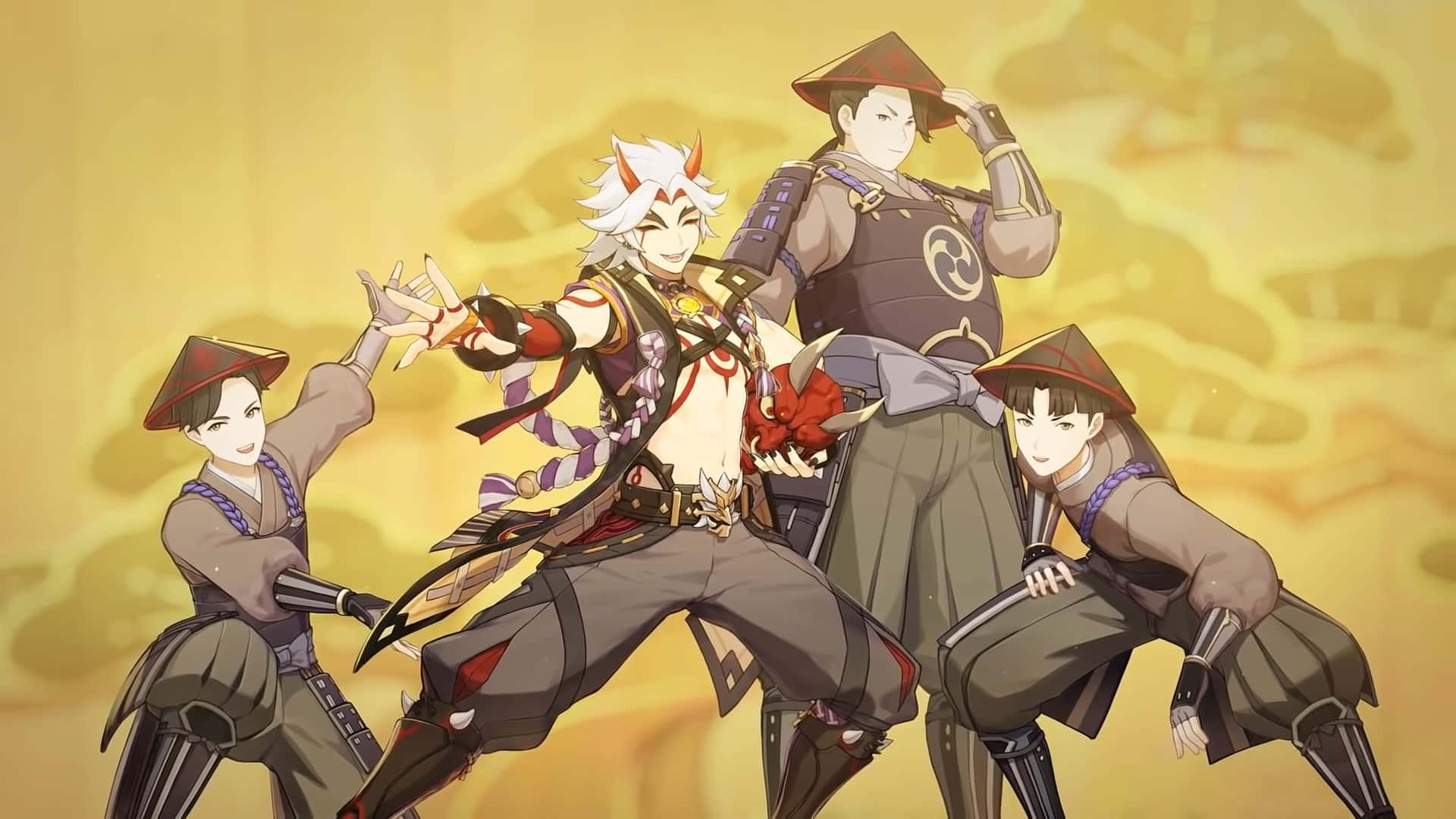 The Martial Arts Master, Itto Of Genshin Impact Background