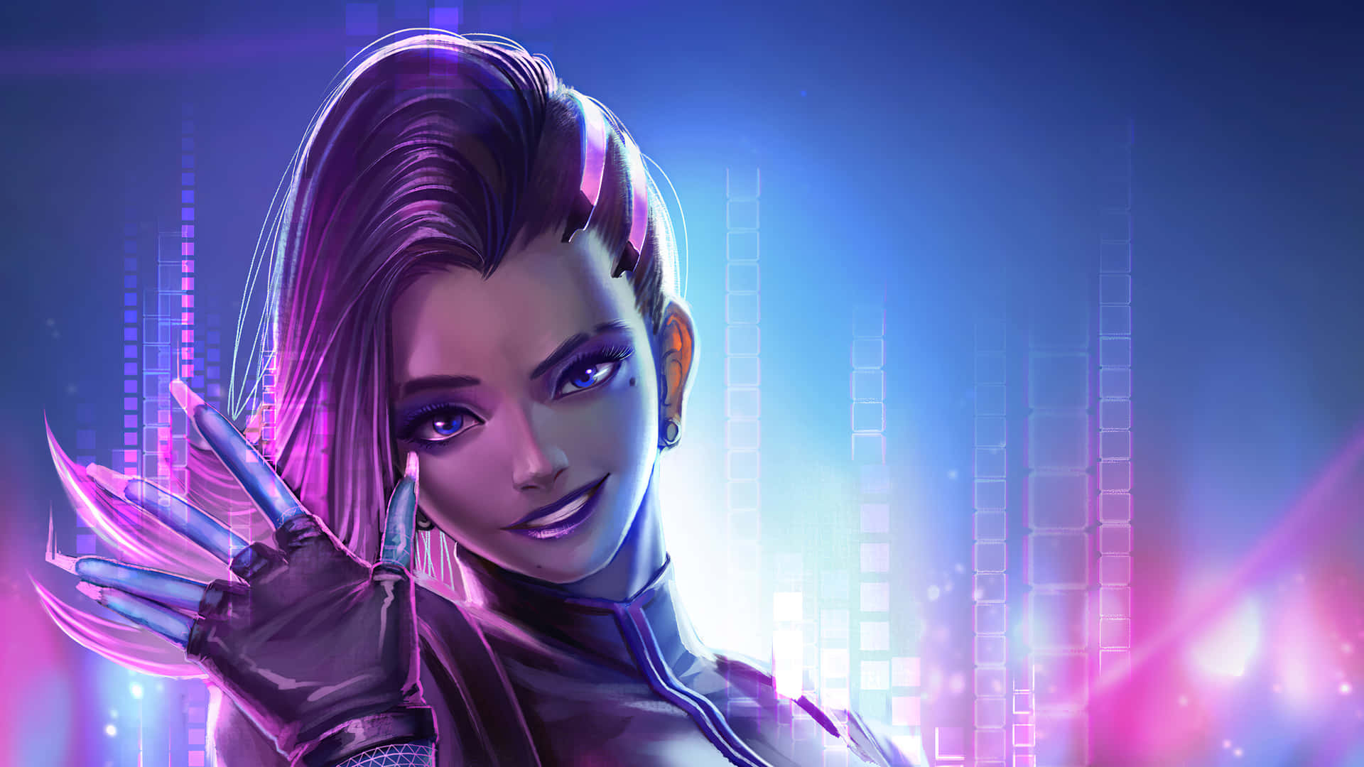 The Mastermind Of Overwatch, Sombra Background