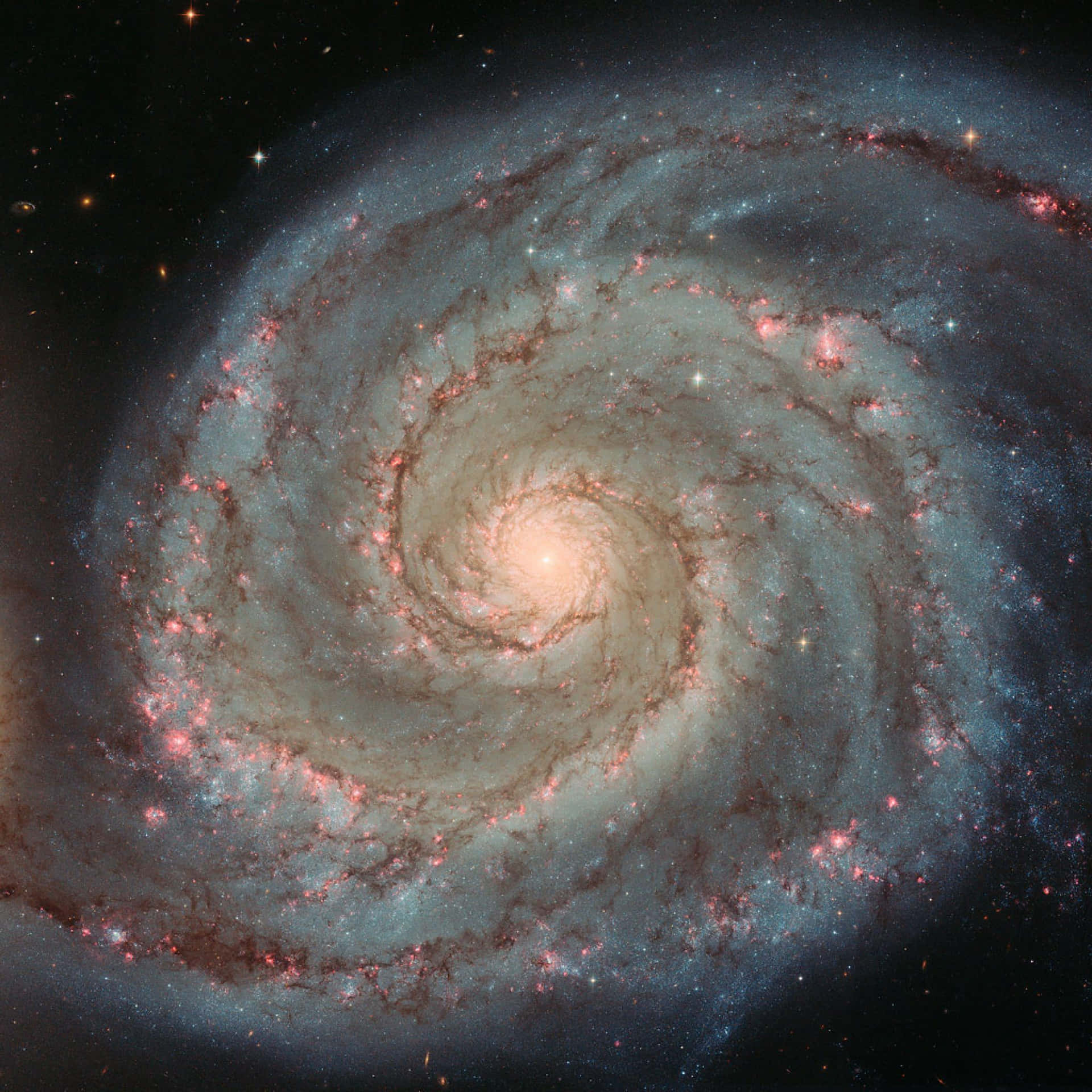 The Mesmerizing Whirlpool Galaxy In High Definition Background