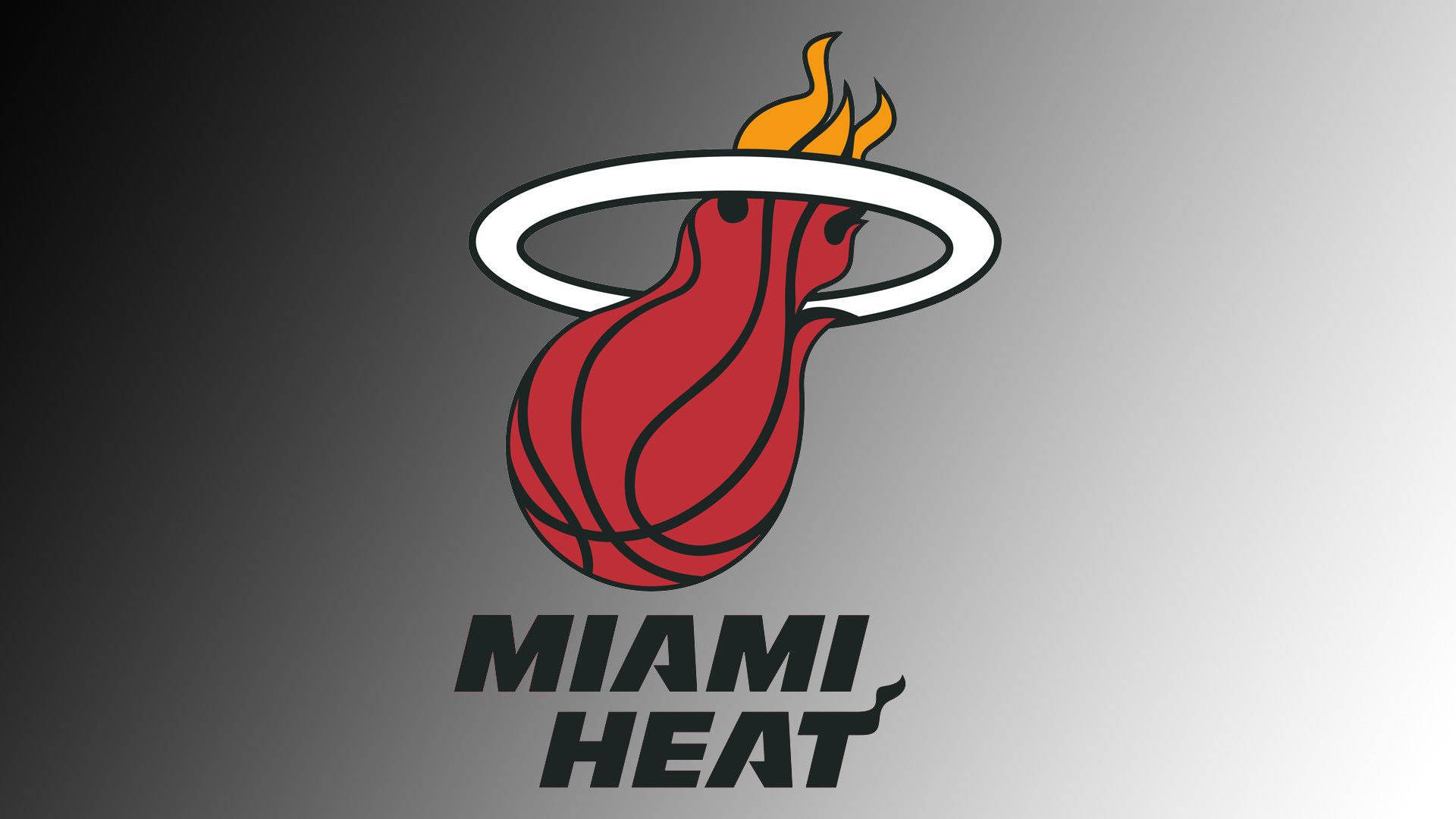 The Miami Heat's Striking Logo On A Sleek Black Background. Background