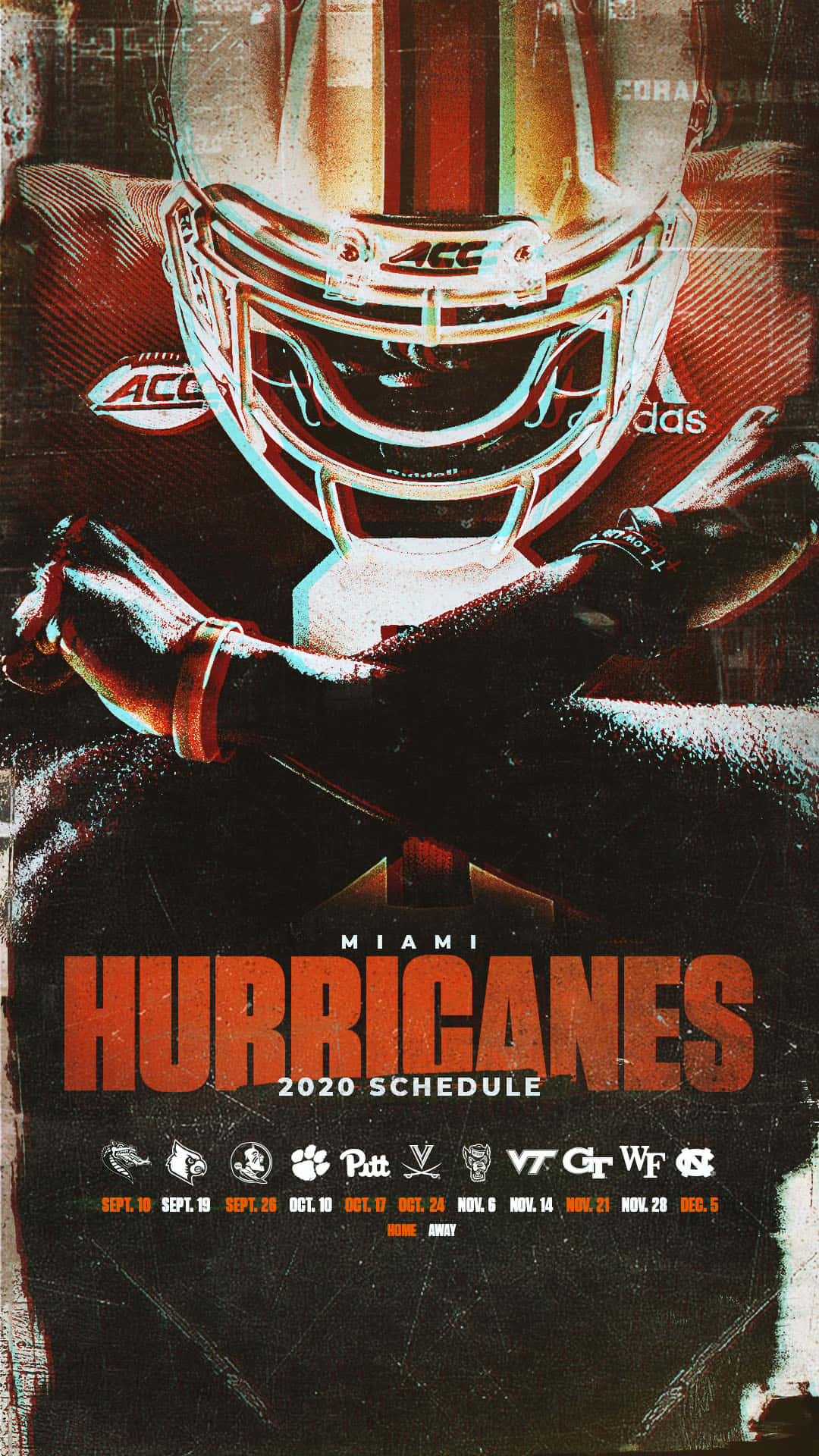 The Miami Hurricanes Signify The Toughness Of A Storm And Strength Of A Team. Background