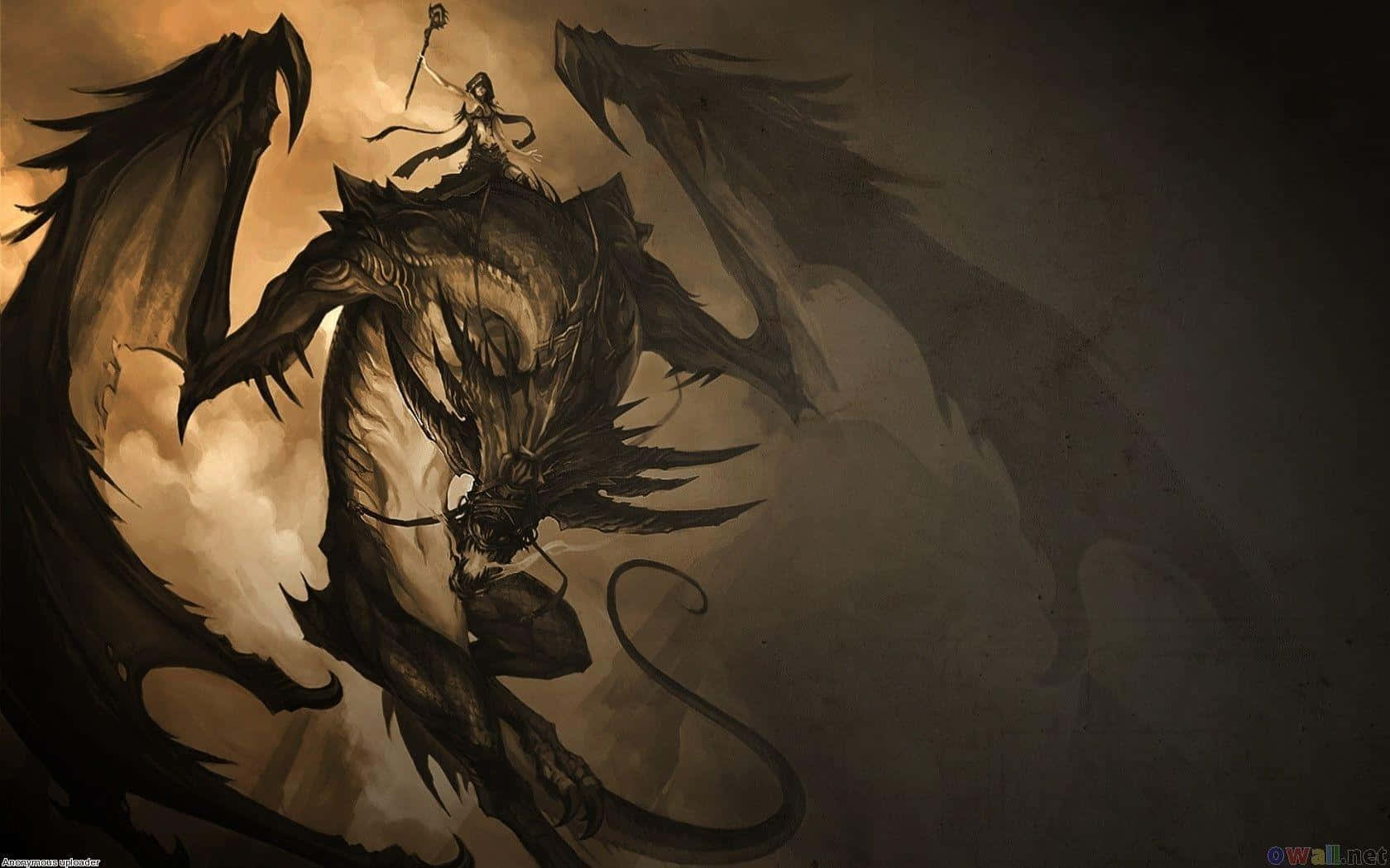 The Might Of The Black Dragon Background