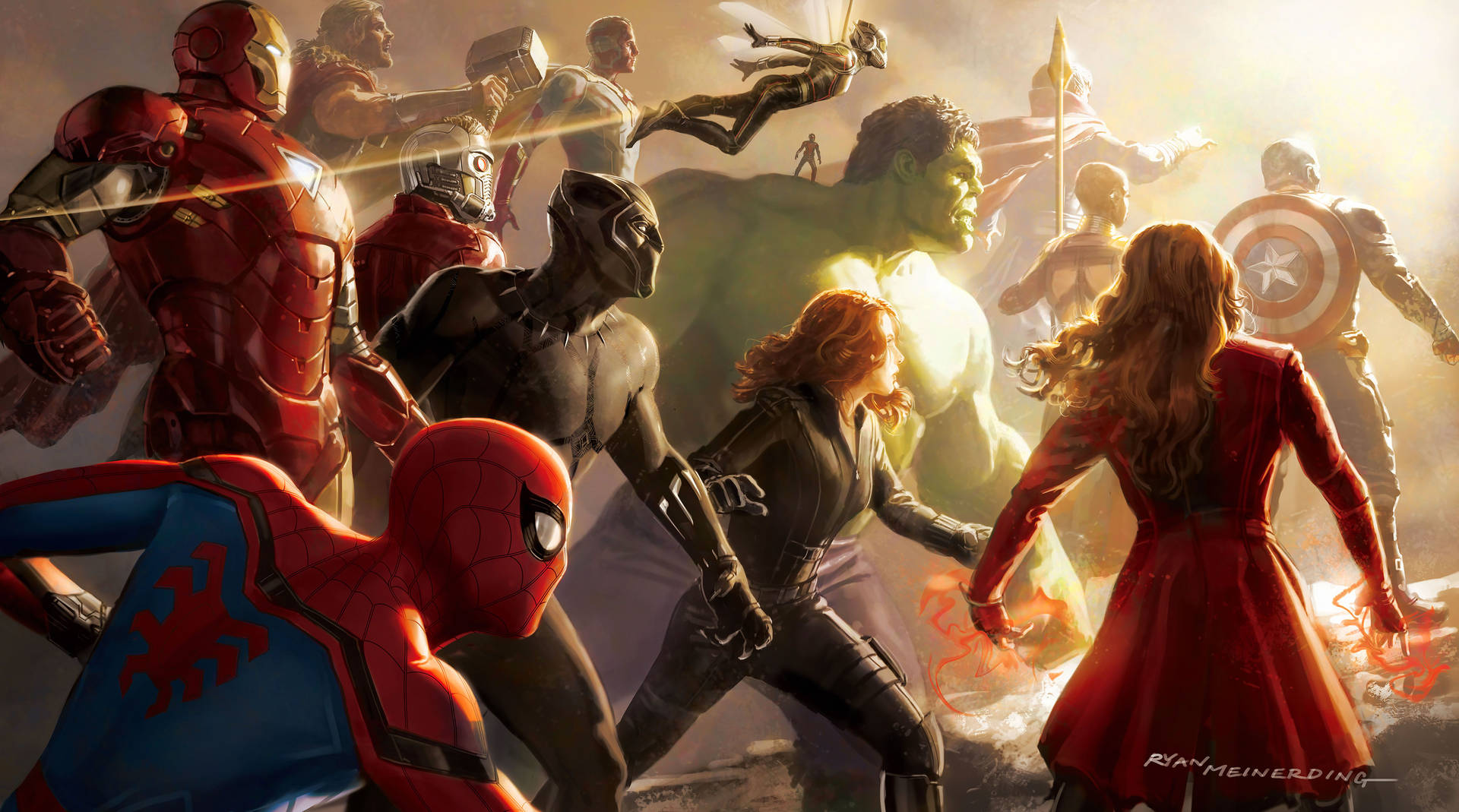 The Mighty Avengers Assembled In Stunning 4k Background