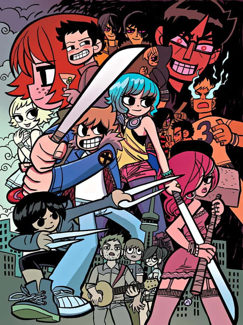 The Mighty Characters Of Scott Pilgrim Background