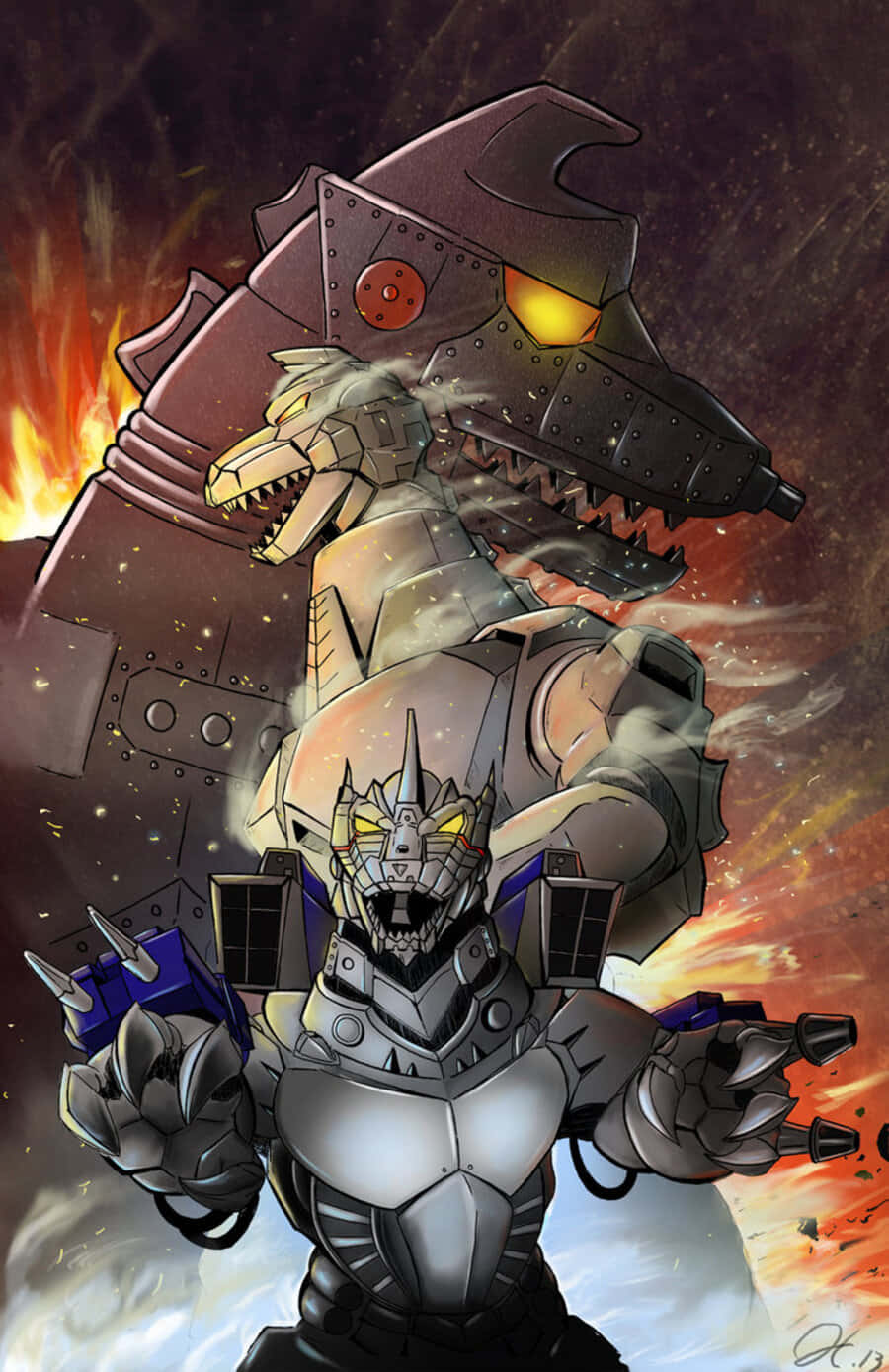 The Mighty Mechagodzilla Background