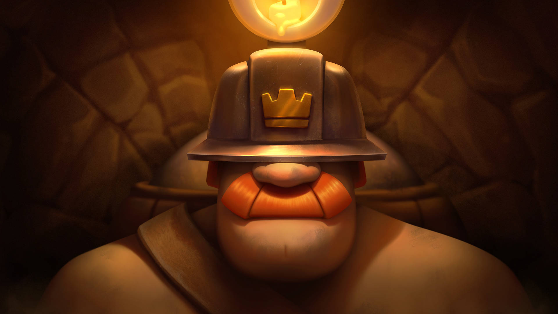 The Mighty Miner From The Clash Royale Phone Game Background