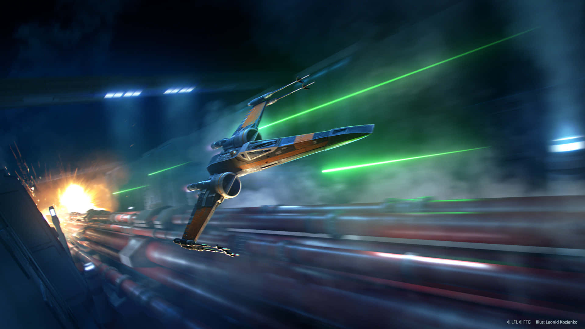 The Mighty X-wing Is Ready For Battle Background