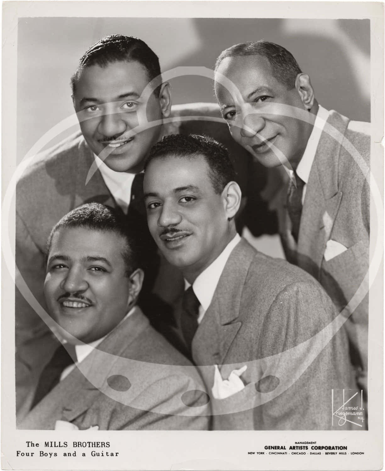 The Mills Brothers Greyscale Album Poster Background