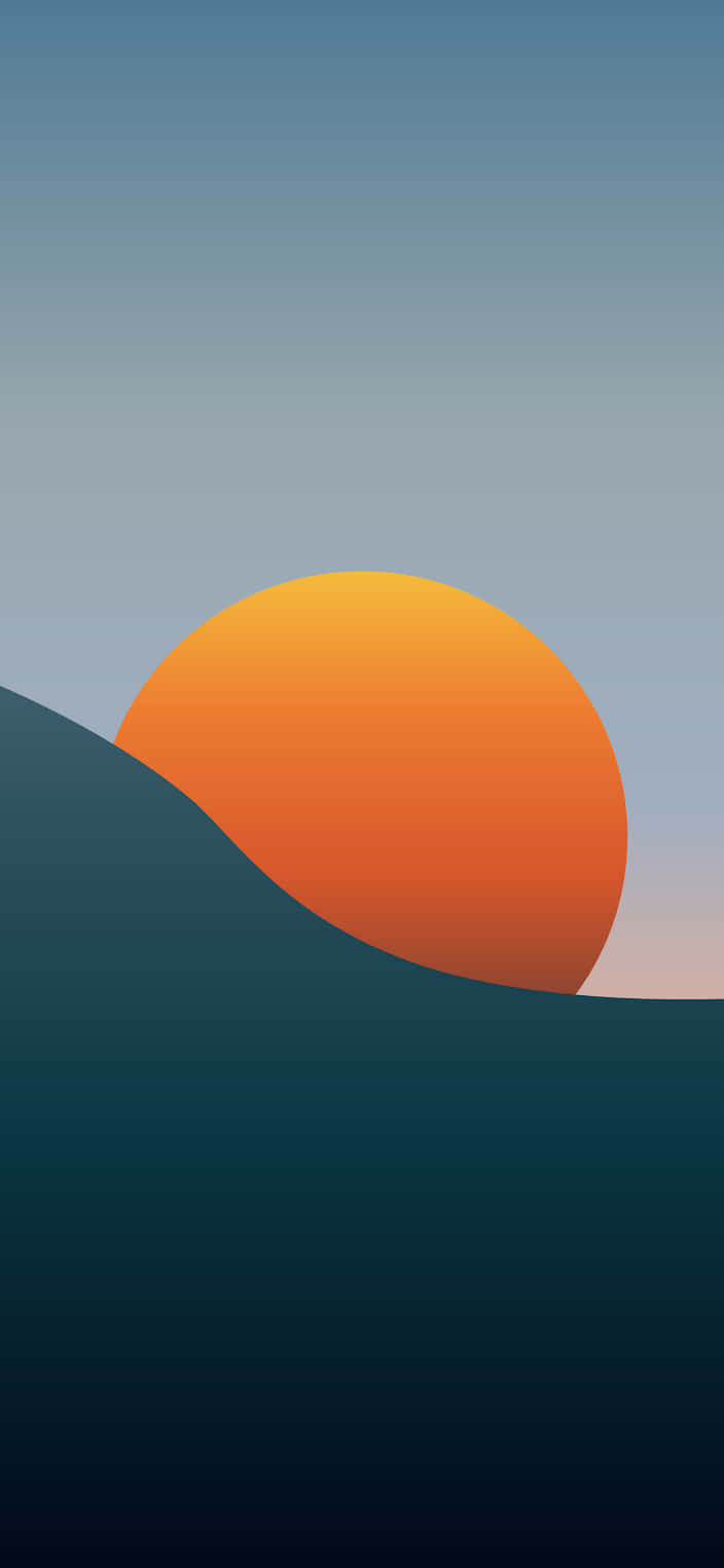 The Minimum Design Of The Moon And Mountain Background