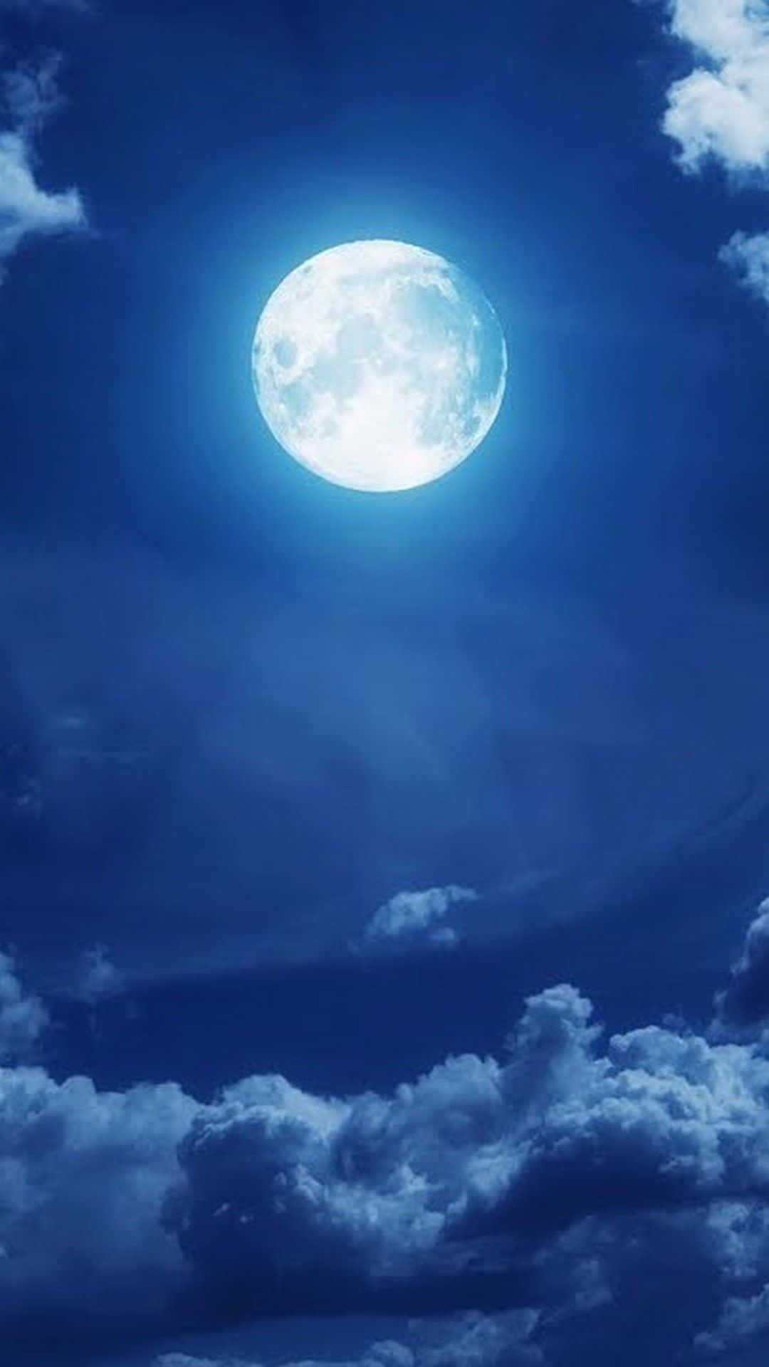 The Moon Blue Skies Iphone Background