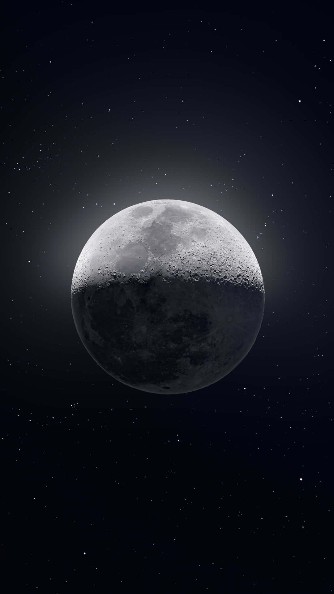 The Moon In Half Iphone Background