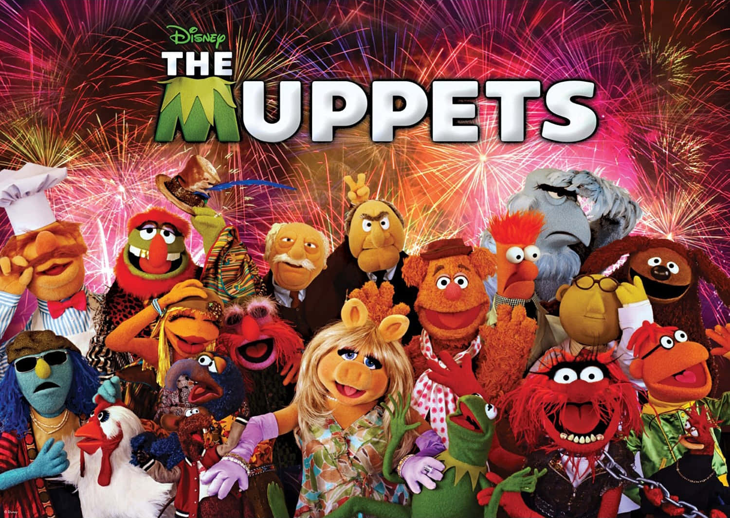 The Muppets Celebration Fireworks Poster Background