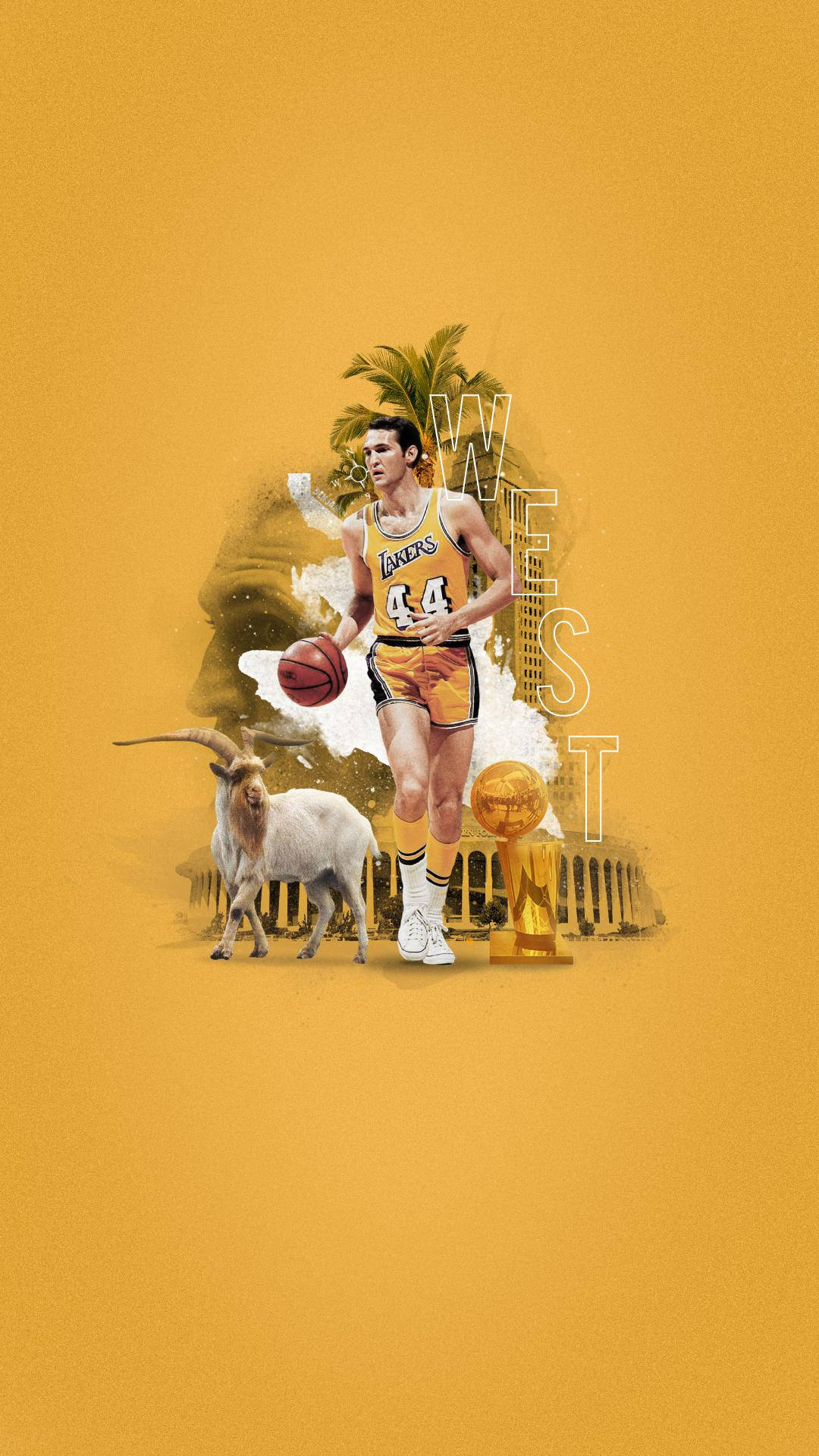 The Nba Legend - Jerry West In His Prime Background