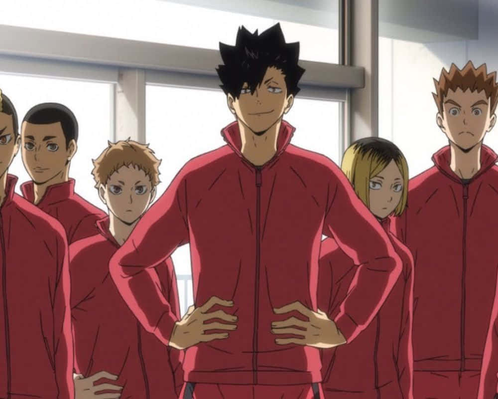 The Nekoma High Boys Volleyball Team Makes The Best Of Each Match Background