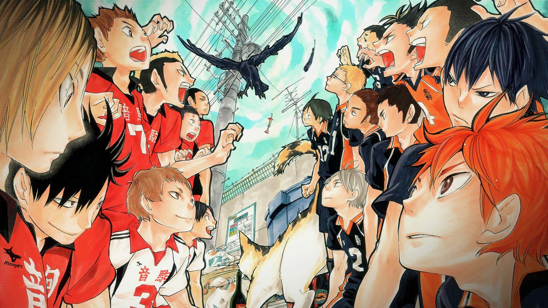 The Nekoma High School Volleyball Team Out To Compete Background