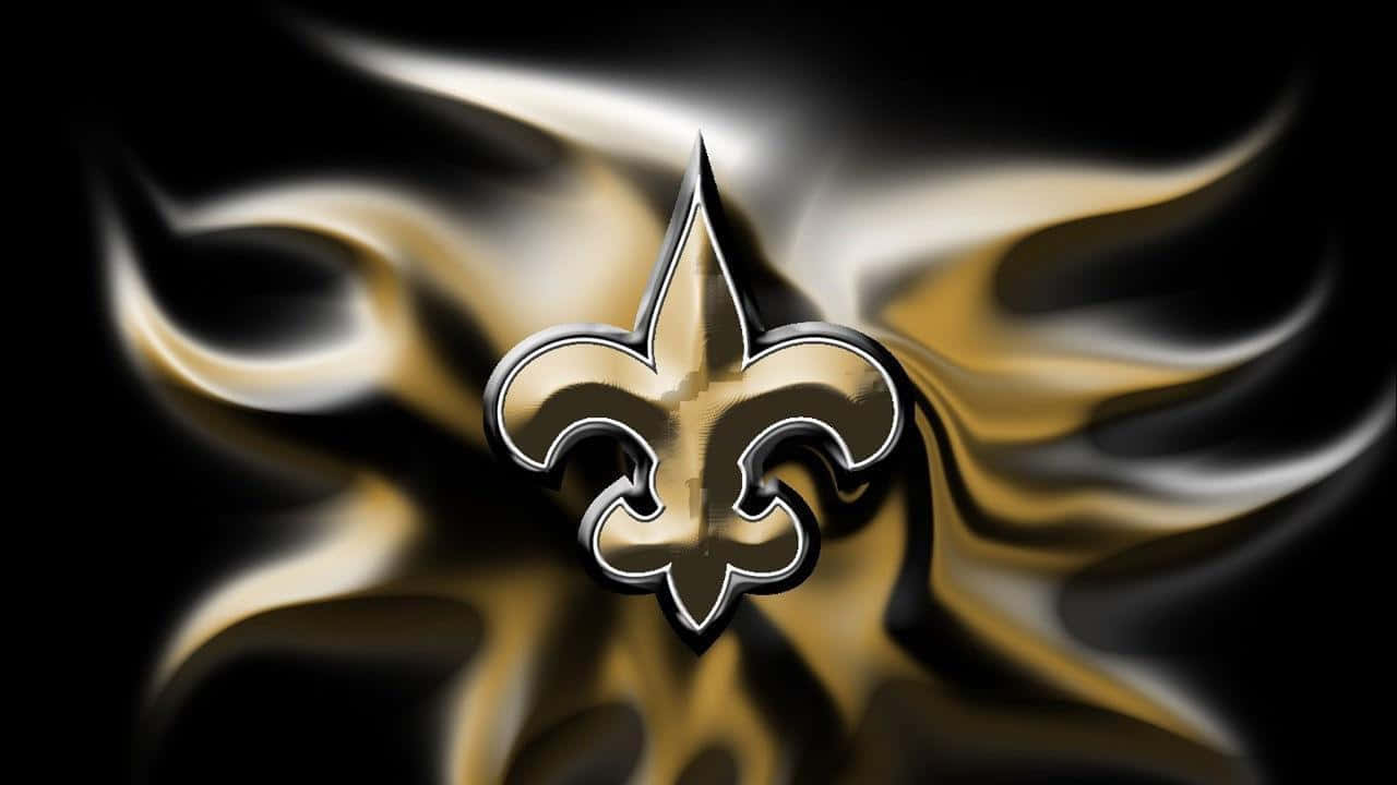 The New Look Of The Saint's Nfl Chainmail Background