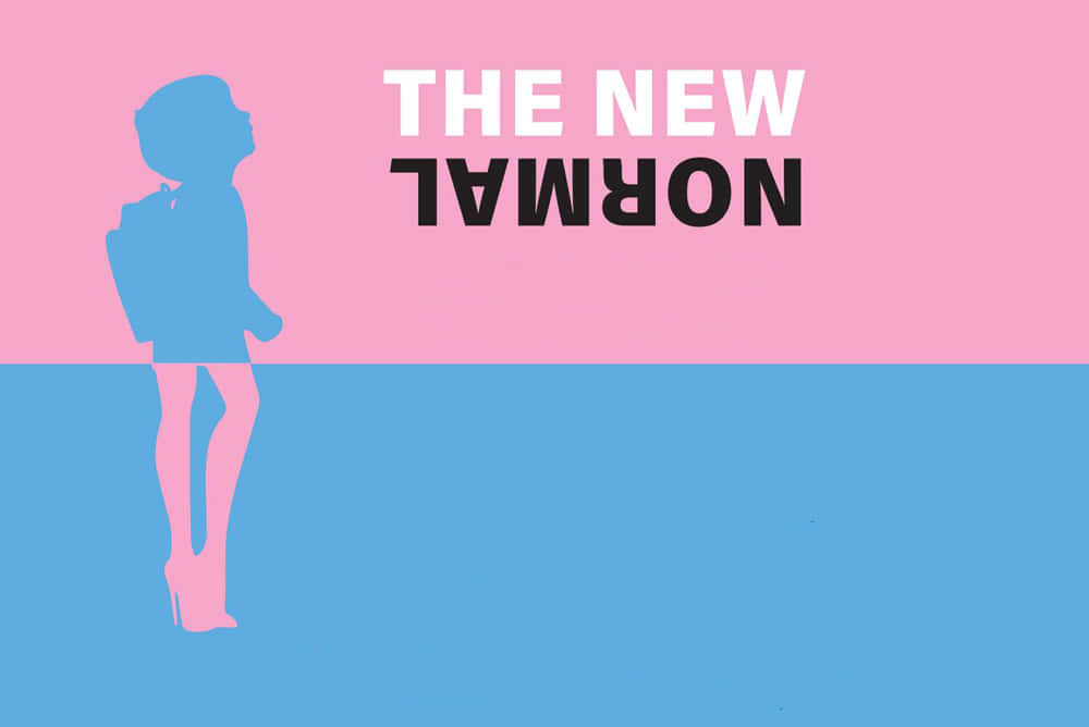 The New Nonnyt - A Woman Silhouetted Against A Pink And Blue Background