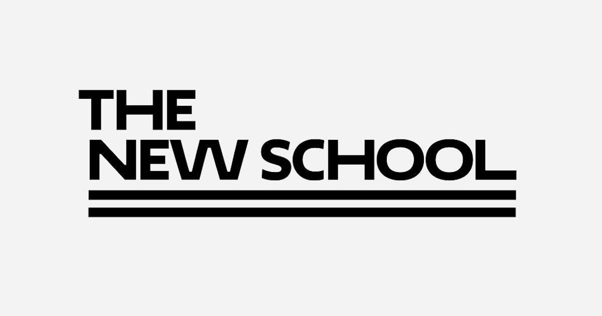 The New School Logo On White Background Background