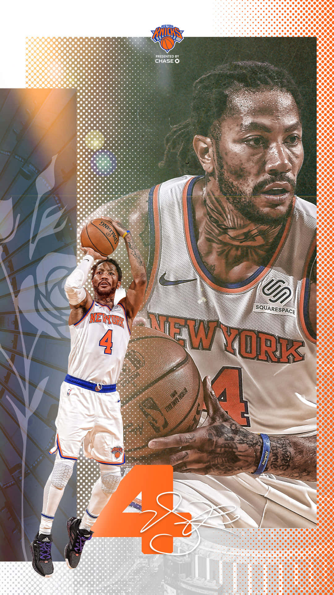 The New York Knicks Gear Up For Their Next Game Background