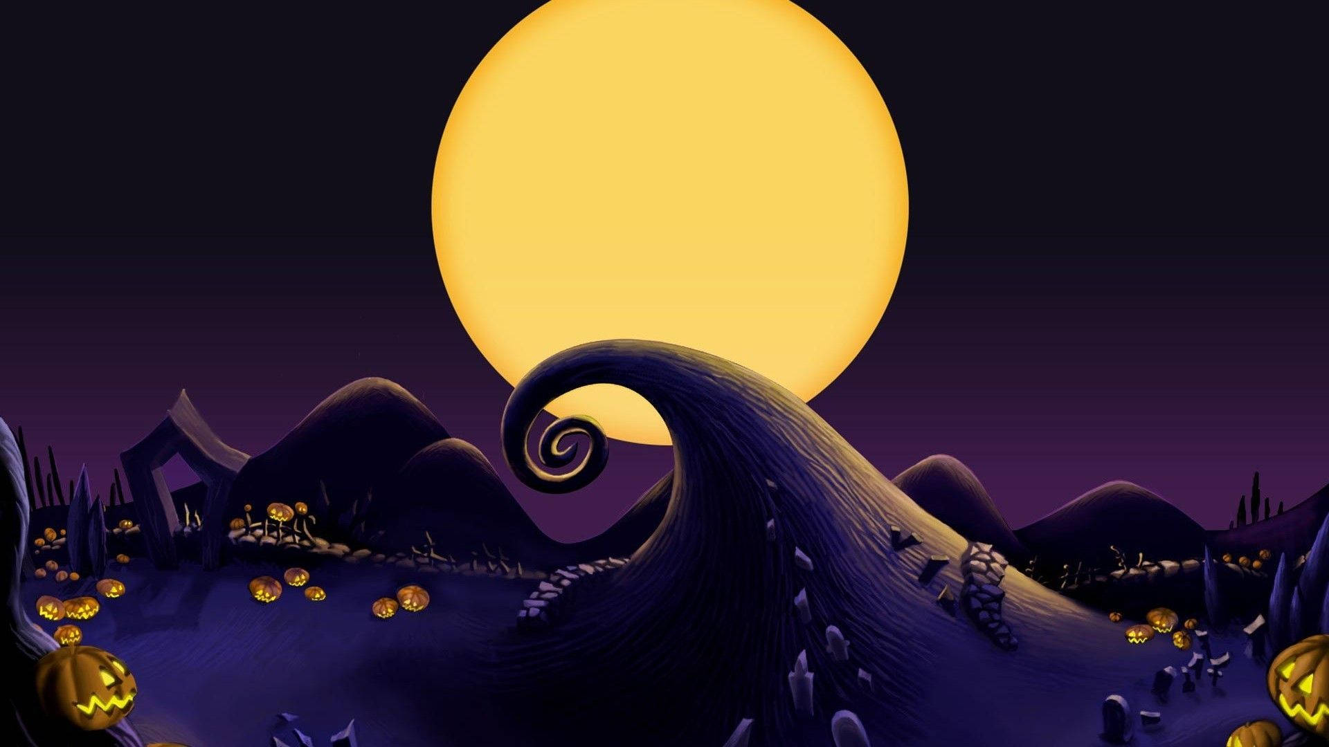 The Nightmare Before Christmas Landscape Background