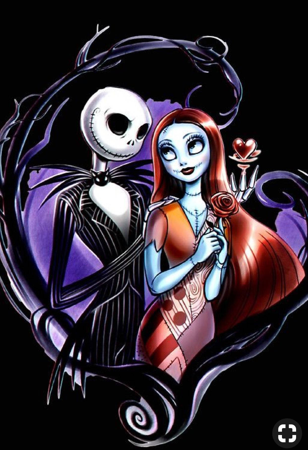 The Nightmare Before Christmas Romance Artwork Background