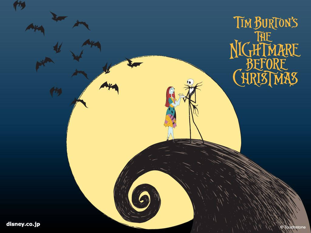 The Nightmare Before Christmas Sally And Jack Love Background