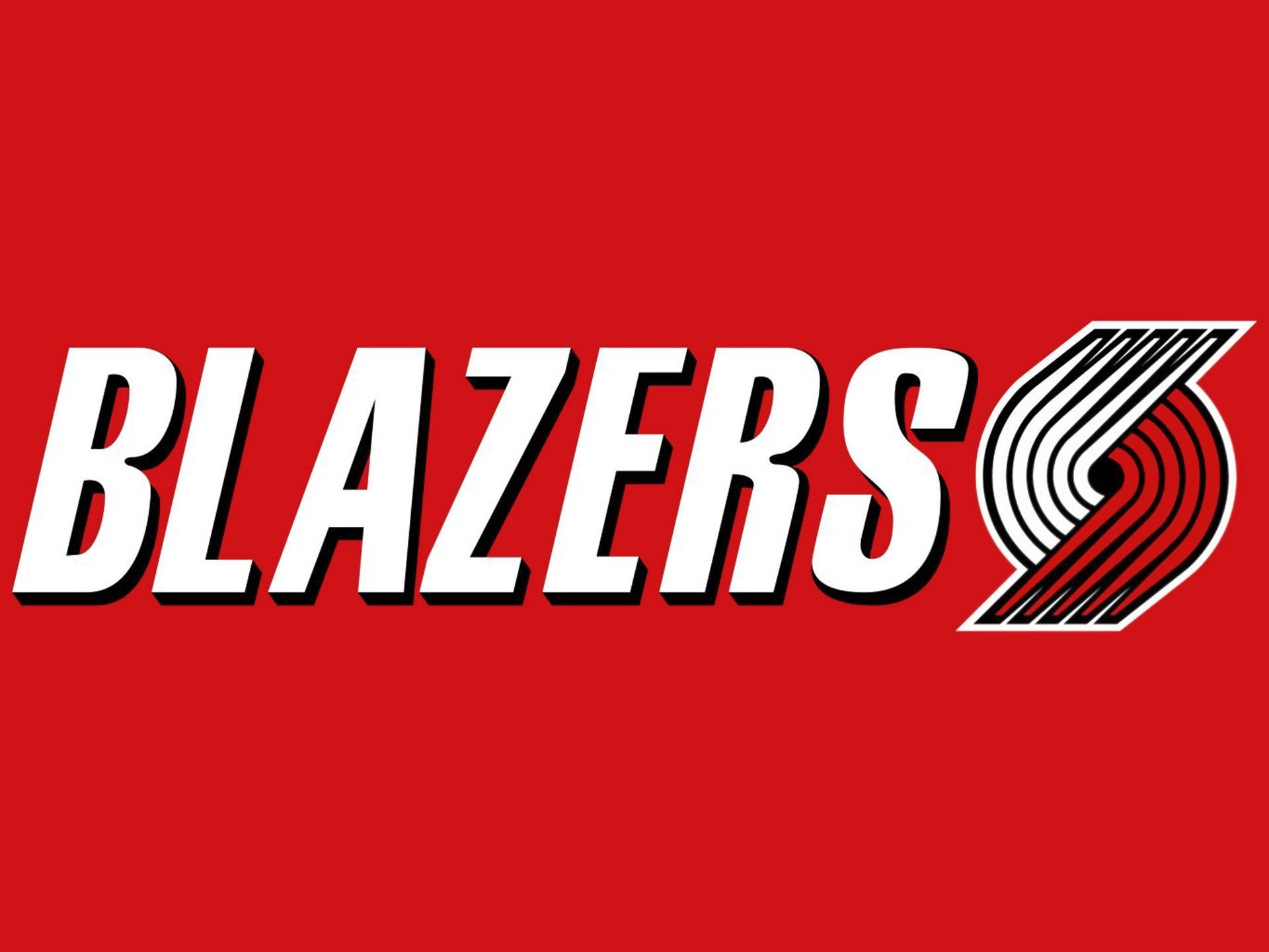 The Noble Logo Of The Portland Trail Blazers Team On A Dynamic Background In Red.
