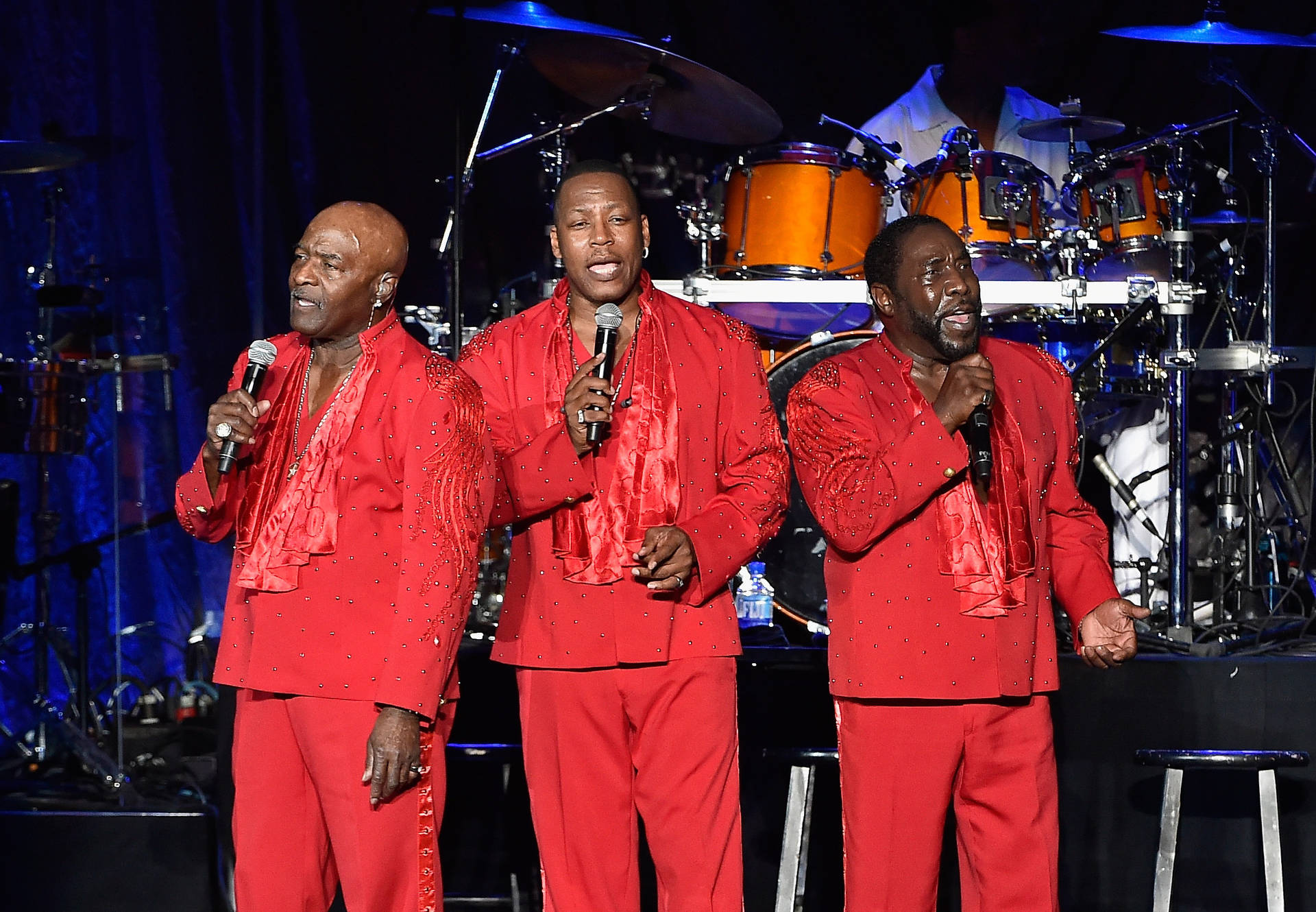 The O'jays Band Performing On Stage Background