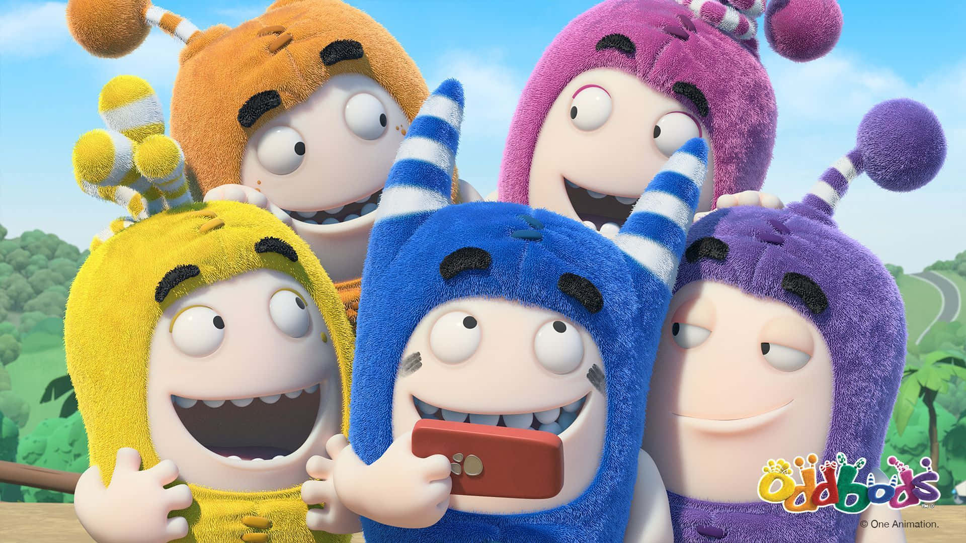 The Oddbods Are All Together For A Fun Filled Adventure Background