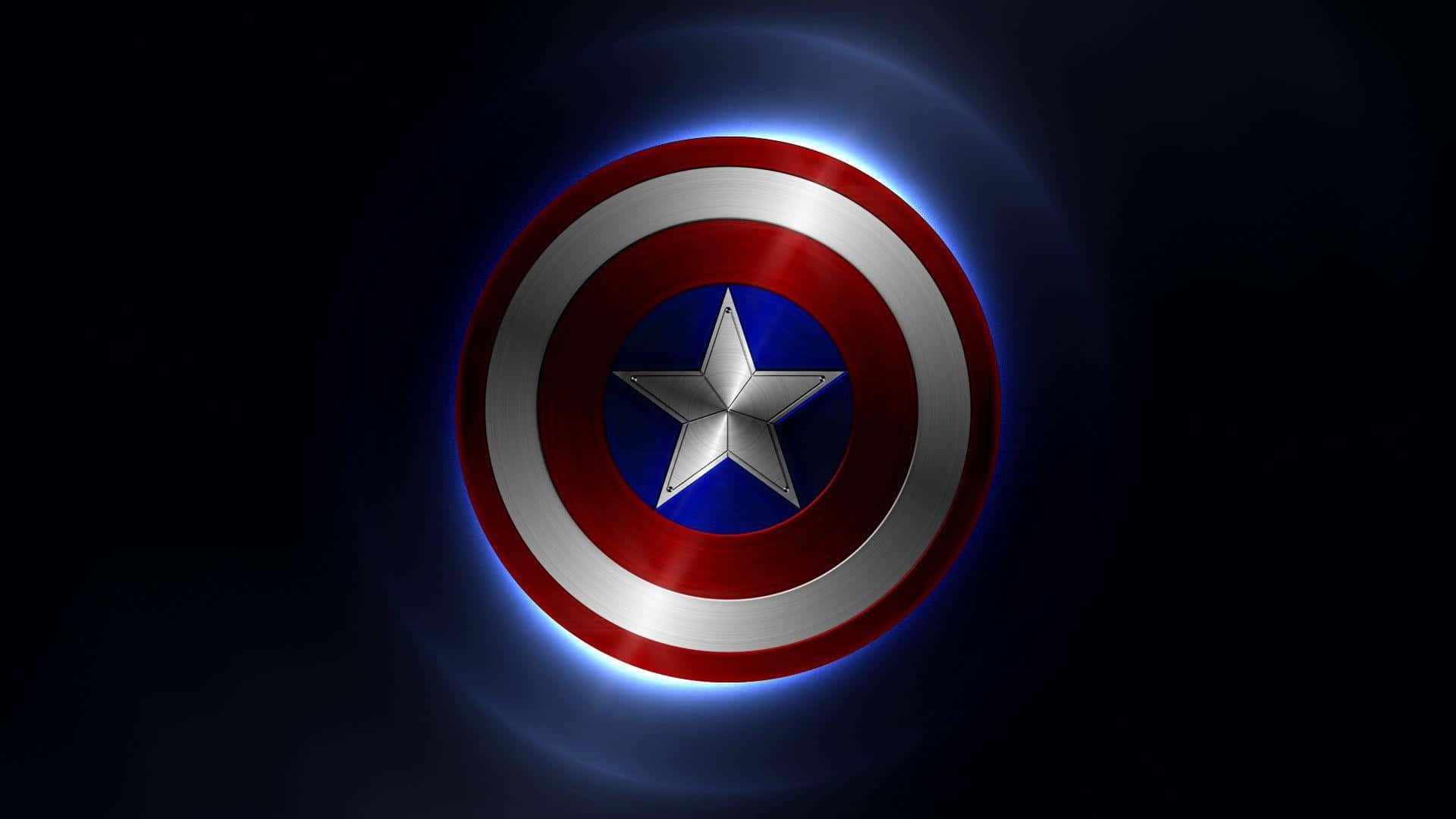 The Official Logo Of Captain America Background