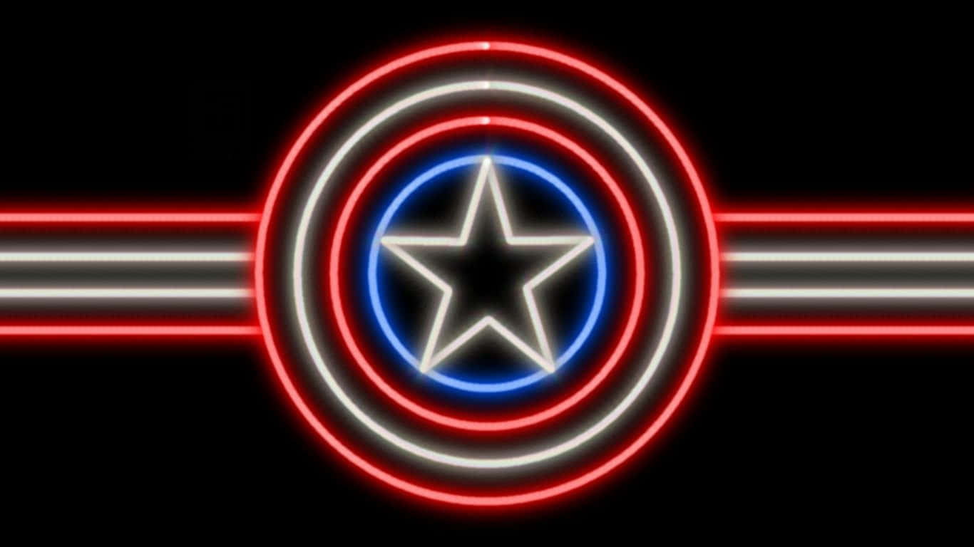 The Official Logo Of Captain America Background